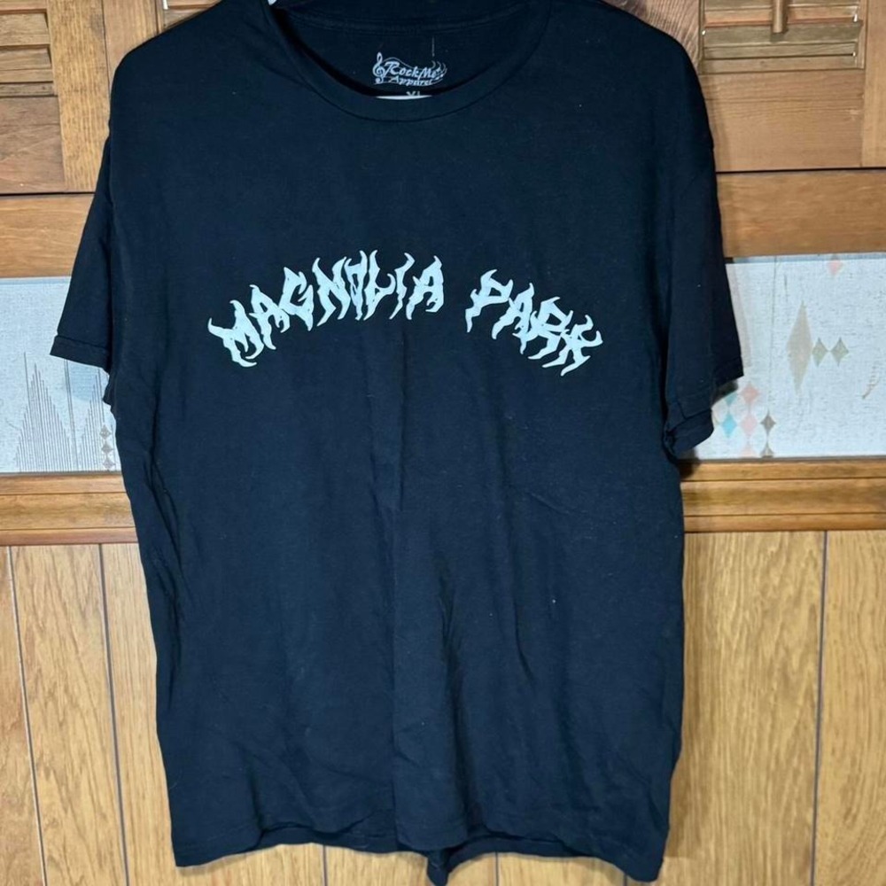 Black and white Magnolia Park Rock Me Apparel tee